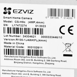 EZVIZ H8c Esférico Cámara de seguridad IP Interior y exterior 1920 x 1080 Pixeles Techo/Pared/Poste Precio: 90.49999948. SKU: B1HP2A4JS9