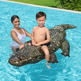 Bestway Figura Hinchable Cocodrilo con Asas 193x94 cm +3 Años Playa y Piscina 41478