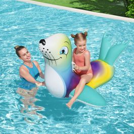 Bestway Figura Hinchable Foca con Asas 157x114 cm +3 Años Playa y Piscina 41479