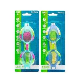 Bestway Gafa Natacion Set 3 Pcs Correa Silicona Color Surtido +7 Años Playa y Piscina 21096