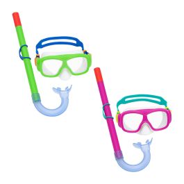 Gafas de Buceo con Tubo Infantiles Bestway Verde Rosa Multicolor