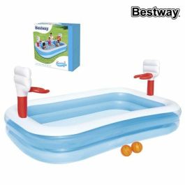 Bestway Piscina Hinchable Infantil Juego Basket 251x168x102 cm +3 Años Jardin 54122