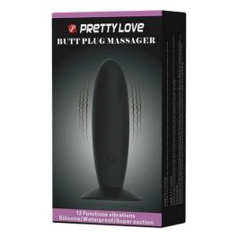 Plug Vibrador Anal Pretty Love Silicona Ventosa Negro