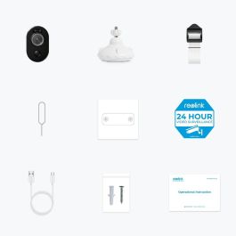 Reolink Argus Series B330 Cámara de Seguridad IP Inalámbrica con Visión Nocturna 20m, WiFi, Sensor PIR, 5 MP, IP65, Blanco, 6000 mAh