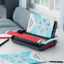 GBC 4410061 Encuadernadora de Canutillo CB15, Negro/Plateado