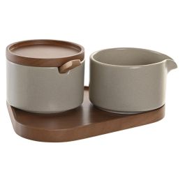 Azucarero Moderno DKD Home Decor Beige Marron 18.5 x 7 x 19.5 cm Set de 2 Precio: 20.89000023. SKU: S3041350