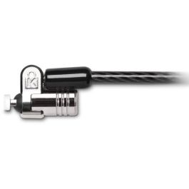 Kensington K65020EU Candado de Seguridad con Llave MicroSaver 2.0 para Portátil, Cable de Acero al Carbón, Negro/Plata