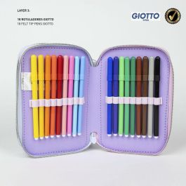 Cerdá Plumier con accesorios Stitch 12.5 x 6.5 x 19.5 cm LILA, Estuche escolar temático infantil