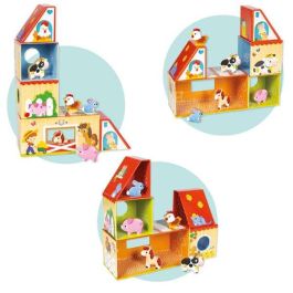 Goula Juego de Construcción de Madera "Mi Primera Granja" con 10 Piezas para Apilar y Construir, Cartón y Madera, para Niños +1 Año