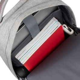 Rivacase 7562 Mochila Prater para Portátil 15.6" Gris/Moca con Puerto USB y Resistente al Agua