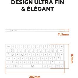 Teclado Mobility Lab KMP2000W Mini Blanco