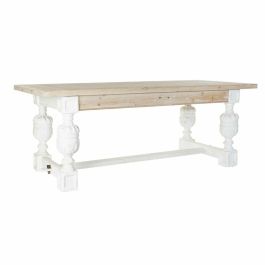 Mesa Comedor Tradicional DKD Home Decor Blanco Marron Claro 90 x 77 x 200 cm Precio: 719.49999979. SKU: S3022583