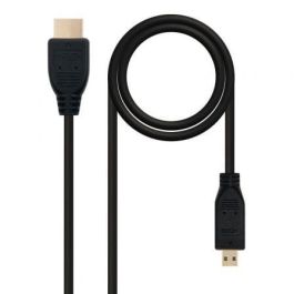Nanocable 10.15.3502 Cable Micro HDMI a HDMI Macho 1.8m Negro 4K v1.4, Alta Velocidad con ARC y 3D, Conectores Dorados