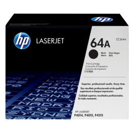 HP 64A CC364A Cartucho de Tóner Original Negro | Diseñado para Impresoras HP LaserJet | Rendimiento Profesional de 10.000 Páginas Precio: 209.69000041. SKU: B17KMTJ3D7