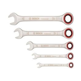 Bosch Professional BOS4053423251463 Juego de 5 llaves combinadas con trinquete Bosch Professional BOS4053423251463 Juego de 5 llaves combinadas con trinquete