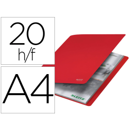 Leitz Carpeta de fundas escaparate DIN A4 20 fundas polipropileno rojo Precio: 48.89000039. SKU: B14BWYWHH5