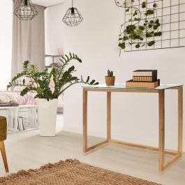 Home Deco Factory Consola Cristal y Madera Diseño Elegante para Hogar Medidas 100x32x87 cm