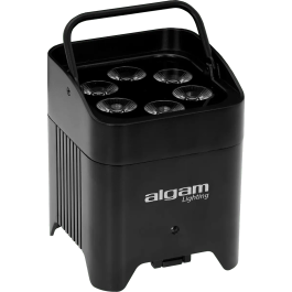 Algamlight Foco Par Led 6X12W Rgbwa+Uv Ip65 Con Batería Y W-Dmx "EVENT PAR 612 HEX IP"