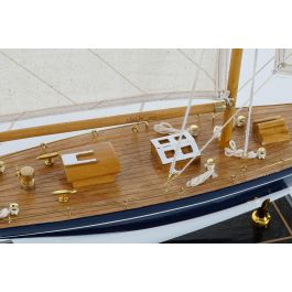 DKD Home Decor Barco Blanco Azul 9 x 62 x 42 cm (2 Unidades)