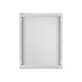 Lanberg Armario de Red Bastidor de Pared Cerrado 19 Pulgadas 6U 540x350mm Gris con Puerta Acristalada y Cerradura Soporta 60kg