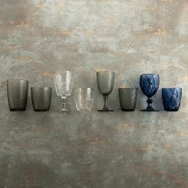 Bidasoa Ikonic: Set 6 Vasos Altos de Vidrio Gris de 35 cL - Apto Lavavajillas y Microondas, Sin Plomo ni Cadmio