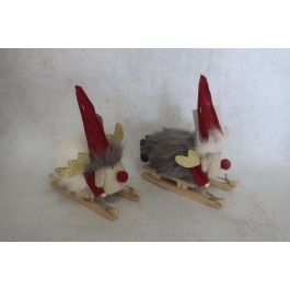 DKD Home Decor Figura Navidad Alpina Reno Poliester Blanco Gris 5.5 x 16.5 x 15 cm (2 Unidades) Precio: 4.65366. SKU: B196DCKQ9H