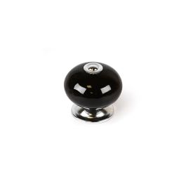 Blister con 4 pomos redondos para mueble fabricado en porcelana acabado negro mod. e517 ø40mm rei Precio: 8.49999953. SKU: S7912592