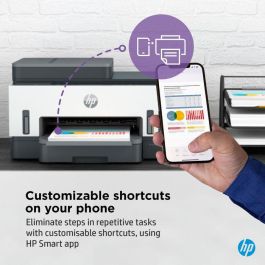 HP Impresora Multifunción Inyección Smart Tank 7305 Wifi con Tanque de Tinta, Imprime Copia Escanea hasta 148 Caracteres