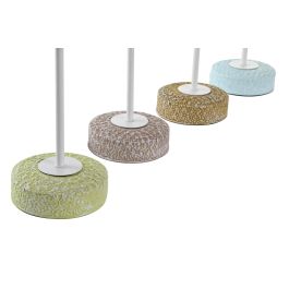 DKD Home Decor Lámpara de Sobremesa Tropical de Cerámica y Poliéster Multicolor 16x33x16 cm E14 Pack 4 Unidades Surtidas