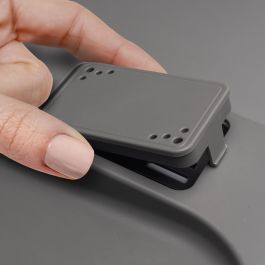 Emuca Contenedores para cajón de cocina Recycle con tapa anti olores, Altura 266, 3x15litros, 2x7litros, Plástico gris antracita