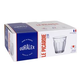 Duralex Set 6 Vasos Picardie Transparentes 25 cl - Vasos de Agua, Zumo, Refrescos (12 Cajas)