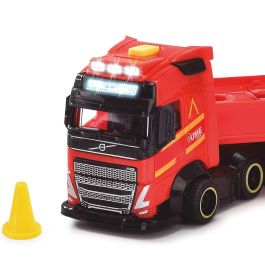 Dickie Toys Camión de Rescate UME Volvo FH16 41 Cm 203717005Si5 con Luz, Sonido y Helicóptero