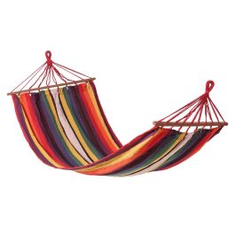 Hamaca Textil Con Barra 200x100 cm Multicolor Rojo - Ideal para Jardín, Playa o Camping Precio: 9.5900002. SKU: S1124659