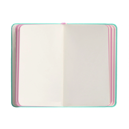 Antartik Cuaderno A6 Tapa Dura Hojas Lisas Rosa y Turquesa 100 Hojas 80gr FSC