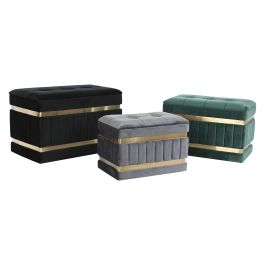 Descalzadora DKD Home Decor Negro Verde 40 x 43 x 70 cm Set de 3