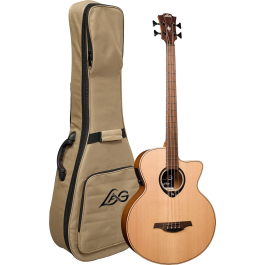 LAG Bajo Acústico Jumbo Hyvibe H2 10 A/E Cutaway Natural Electroacústico con Tecnología HyVibe