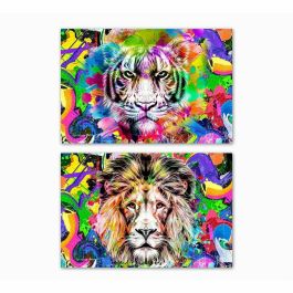 Lienzo DKD Home Decor León Moderno (70 x 1,8 x 50 cm) (2 Unidades) Precio: 17.78999959. SKU: B1JQ36ZATD