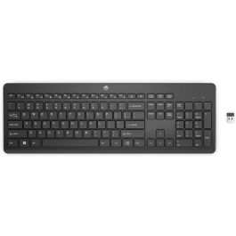 HP 230 Teclado Inalámbrico Chiclet Silencioso Negro Layout FR Conexión 2.4GHz, Confortable y Productivo