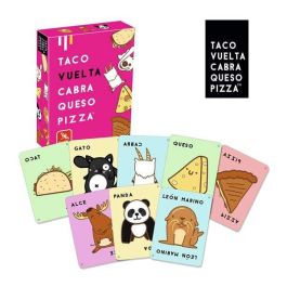 Juego taco, vuelta, cabra, queso, pizza. ¡juega con ambos lados de la mano! 64 cartas y reglas de juego. Juego taco, vuelta, cabra, queso, pizza. ¡juega con ambos lados de la mano! 64 cartas y reglas de juego.