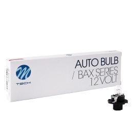 Lámpara M-Tech Bx8.4D 12 V-1.2 W Negra | 10 Unidades MTECZ57