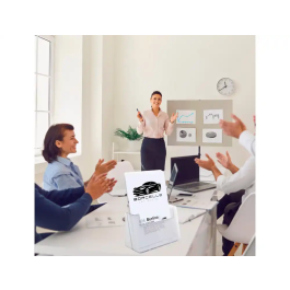 Archivo 2000 Expositor Sobremesa Portafolletos 1 Compartimento A4 Vertical Fondo Cajetín 38 mm Poliestireno Transparente