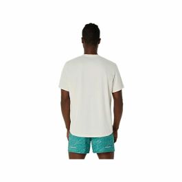 Camiseta de Manga Corta Hombre Asics Fujitrail Logo Ss Top Blanco