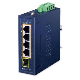 Planet Switch Ethernet Industrial Compacto IP30 4 Puertos Gigabit PoE+ 802.3at + 1 SFP (-40~75°C) 120W Precio: 184.58999999. SKU: B1A9Y6CQ9G