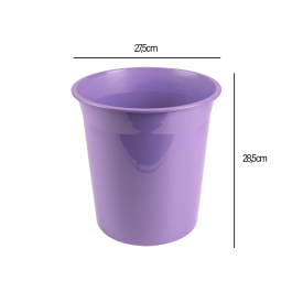 Liderpapel Papelera Plástico 13 Litros Lavanda Opaco 275x285 mm