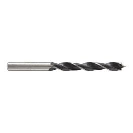 Wolfcraft Broca espiral para madera blanda Ø10 x 133 mm, longitud de trabajo 87 mm, vástago redondo, acero al cromo-vanadio