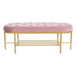 DKD Home Decor Descalzadora Rosa Dorado 35 x 40 x 100 cm