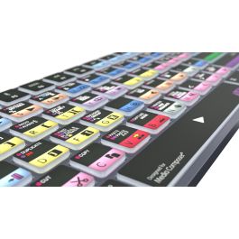 LogicKeyboard LKB-MCOMP-TM-UK Teclado inalámbrico/alámbrico Bluetooth para Avid Media Composer Mac, QWERTY UK, Retroiluminado Gris Titanio