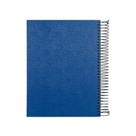 Cuaderno Espiral Liderpapel A5 Micro Papercoat Tapa Forrada 140H 75 gr Cuadro5 mm 5 Bandas 6 Taladros Azul