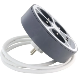 Chacon Multiprise Bureau CHA5411478496526 16A 250V - Max 3680W 4x16A + 2xUSB Cable 1.5m Gris