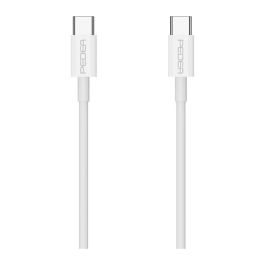 PEDEA Cable USB-C a USB-C 1m 60W Carga Rápida y Datos USB 2.0, Blanco, Ref. 60040120